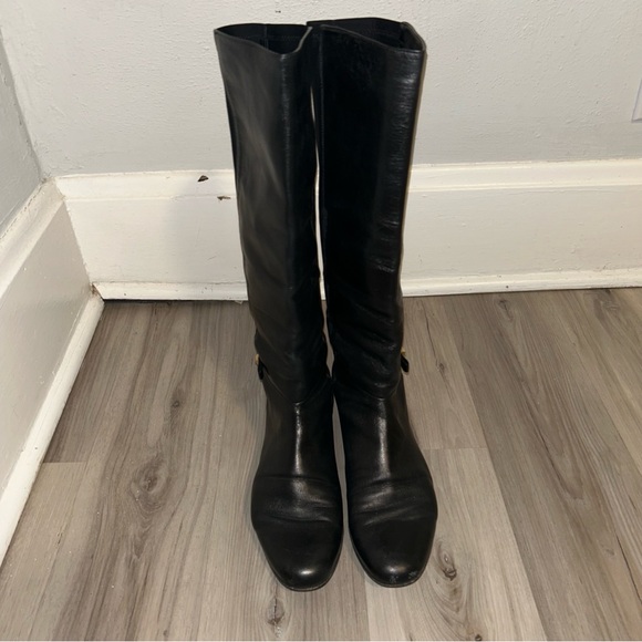 Kate Spade Black leather riding Over the Knee Boots - Picture 2 of 5